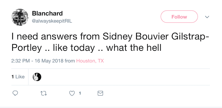 Blanchard's tweet. 