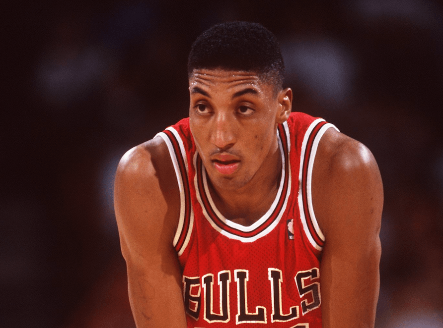 Scotty Pippen on the basketball court. Scotty Pippen on the basketball court.