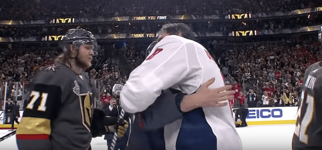 Ovechkin hugging other players. Ovechkin hugging other players.