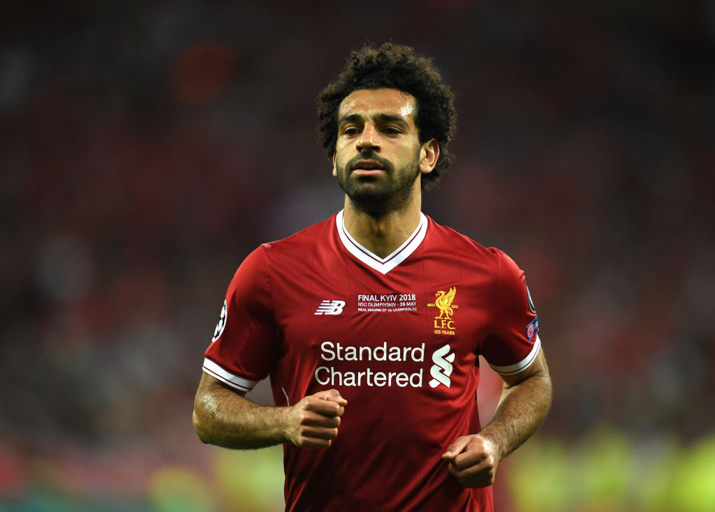 Mohamed Salah of Liverpool reacts during the UEFA Champions League Final between Real Madrid and Liverpool at NSC Olimpiyskiy Stadium on May 26, 2018 in Kiev, Ukraine. Mohamed Salah of Liverpool reacts during the UEFA Champions League Final between Real Madrid and Liverpool at NSC Olimpiyskiy Stadium on May 26, 2018 in Kiev, Ukraine.