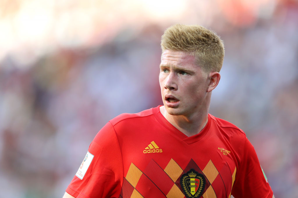 Kevin De Bruyne of Belgium looks on during the 2018 FIFA World Cup Russia group G match between Belgium and Panama at Fisht Stadium on June 18, 2018 in Sochi, Russia.