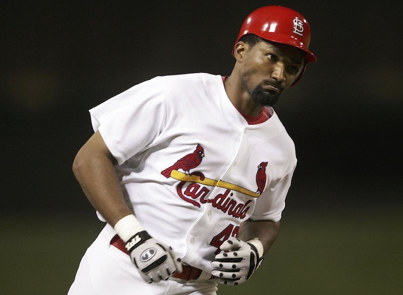 Juan Encarnacion in a baseball uniform. Juan Encarnacion in a baseball uniform.