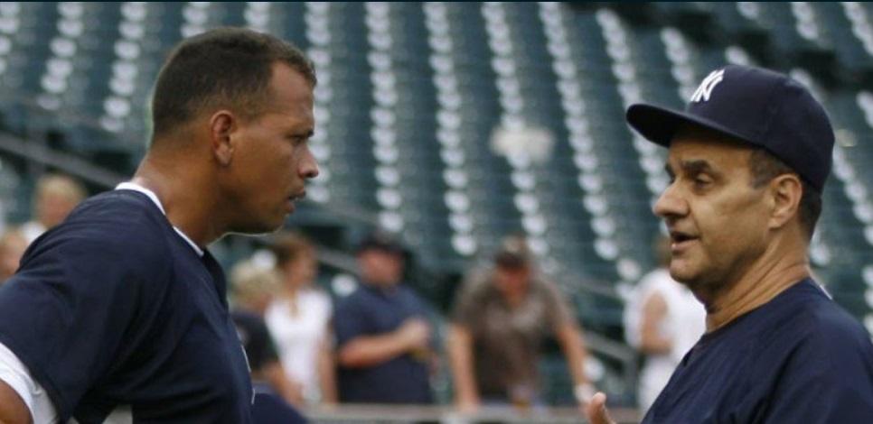 Alex Rodriguez and Joe Torre when both were with the Yankees