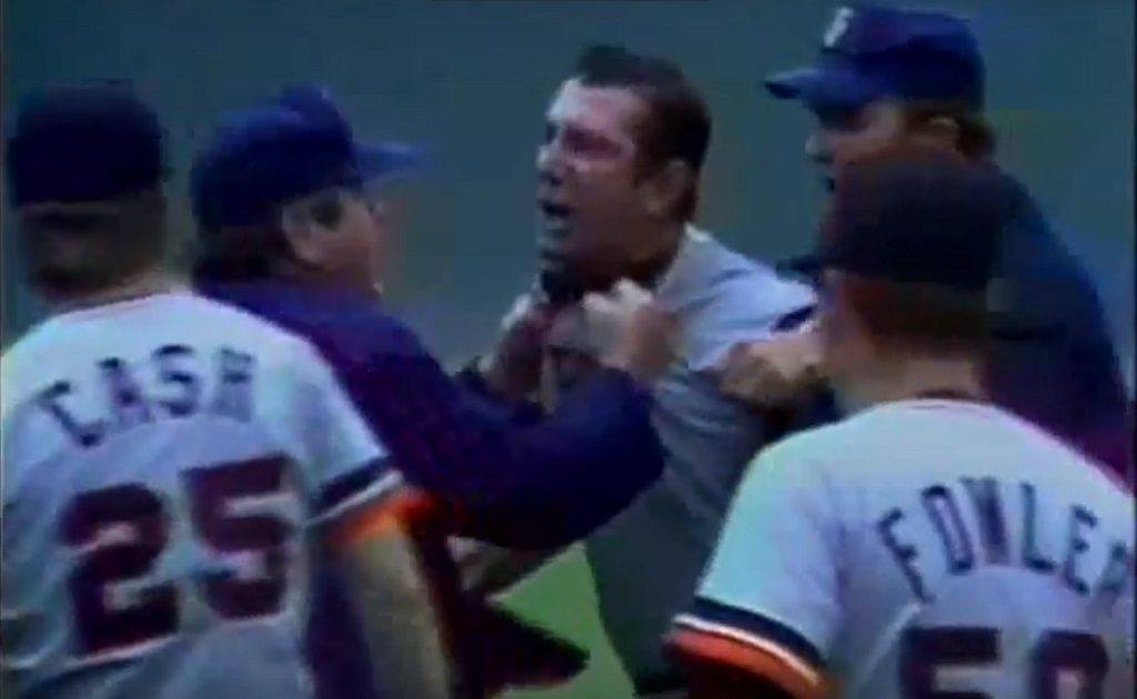 Tigers' skipper Billy Martin was livid after Bert Campaneris threw his bat Tigers' skipper Billy Martin was livid after Bert Campaneris threw his bat