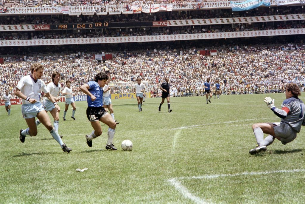 Diego Maradona Argentina soccer vs. England 1986