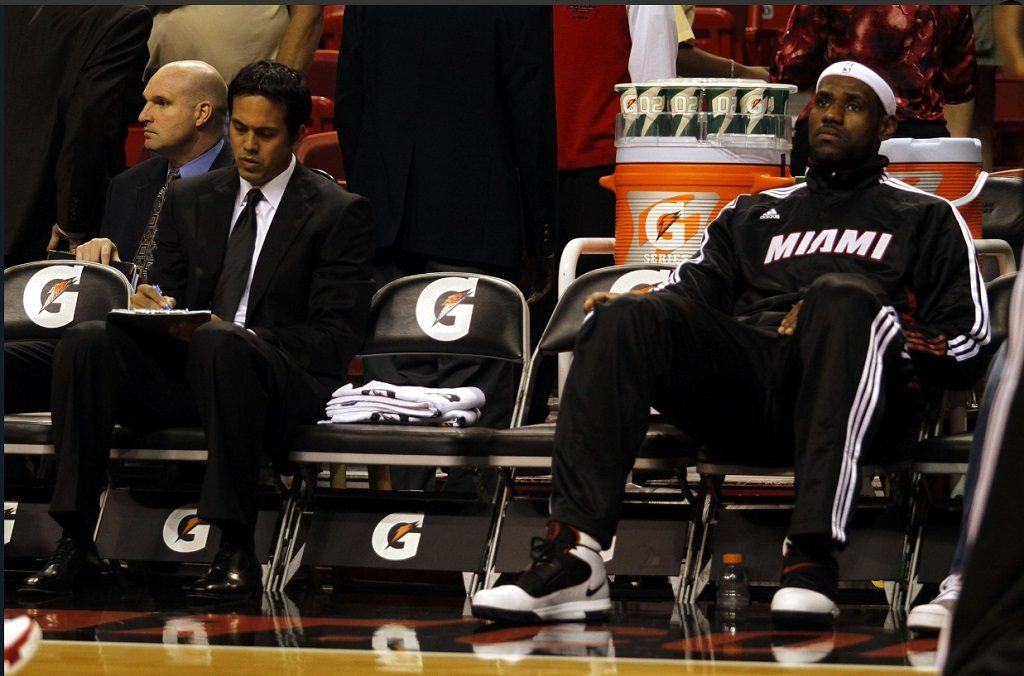 Former Heat coach Erik Spoelstra and LeBron James Former Heat coach Erik Spoelstra and LeBron James