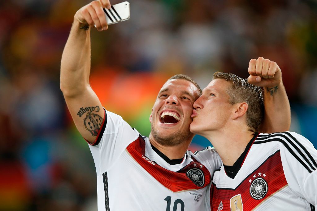 Lukas Podolski wins a World Cup with Germany