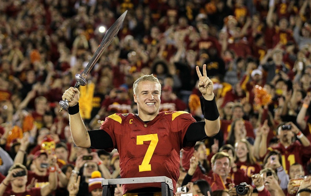 Matt Barkley with the USC Trojans Matt Barkley with the USC Trojans