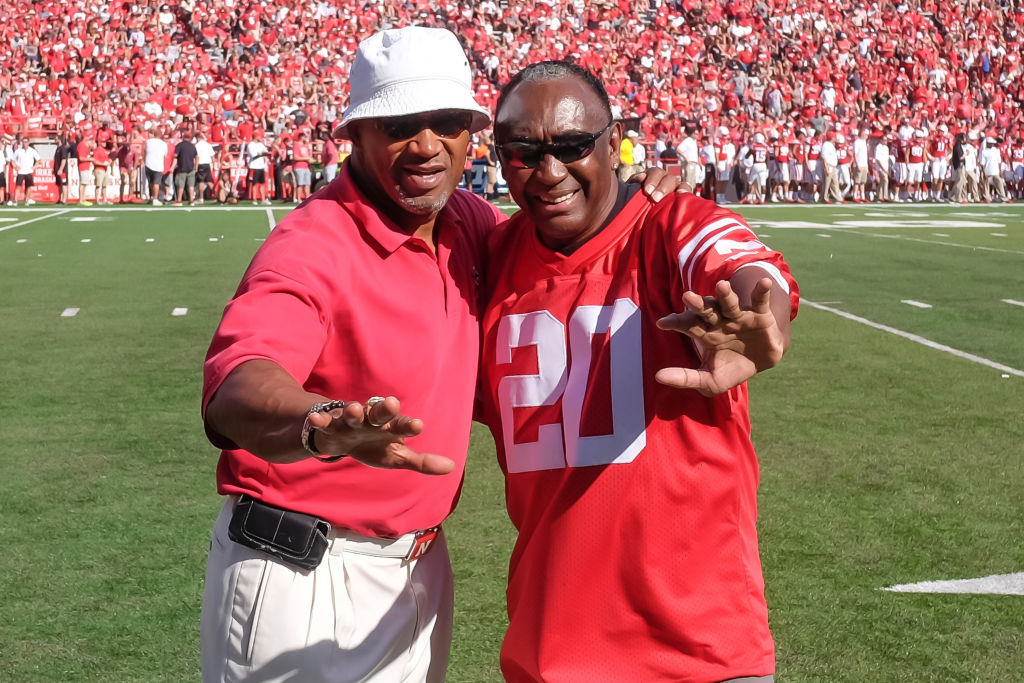 Mike Rozier (left) and Johnny Rodgers