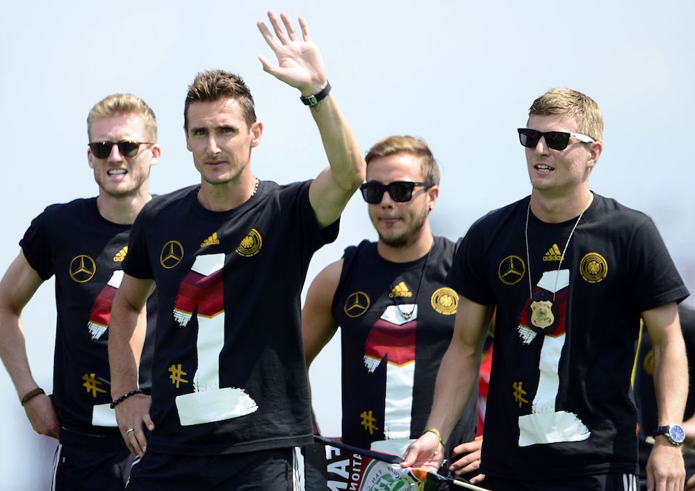 celebrations for the German national football team at Berlin's landmark Brandenburg Gate, after they won the FIFA football World Cup 2014 in Brazil.