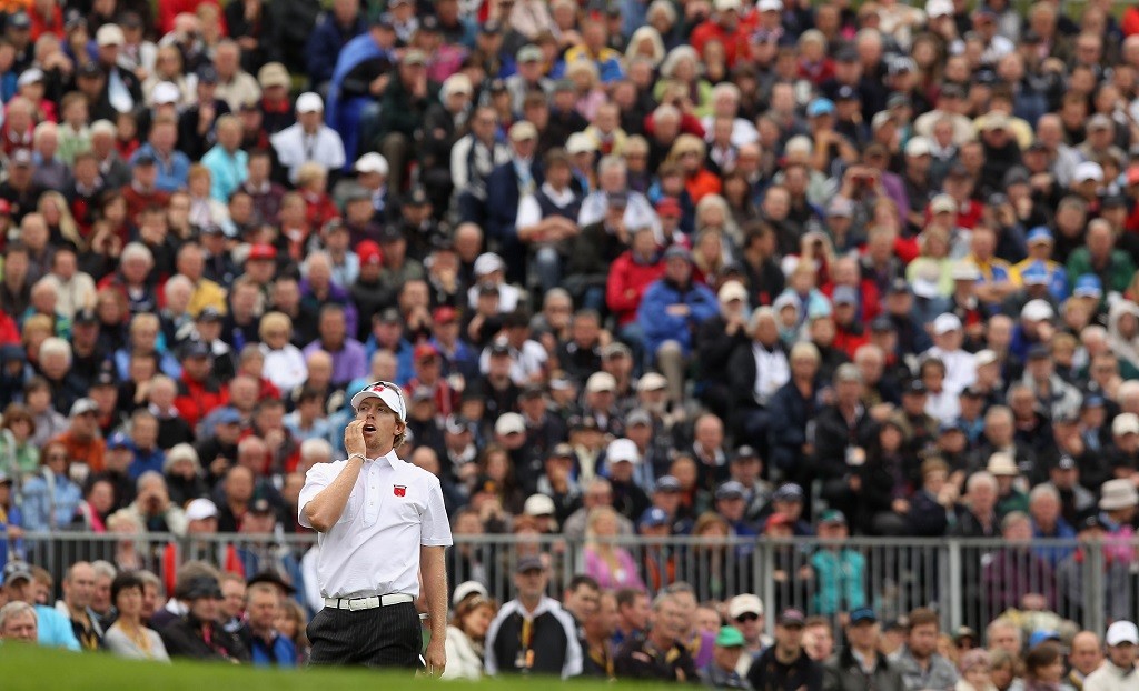 Hunter Mahan at the Ryder Cup in 2010
