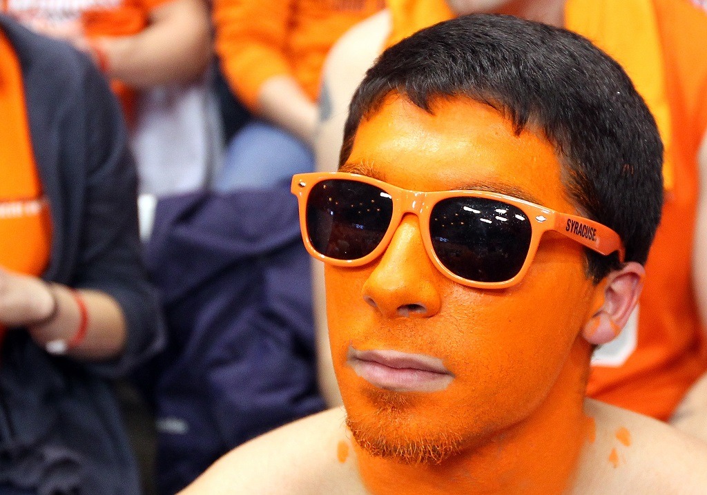 A fan of the Syracuse Orange