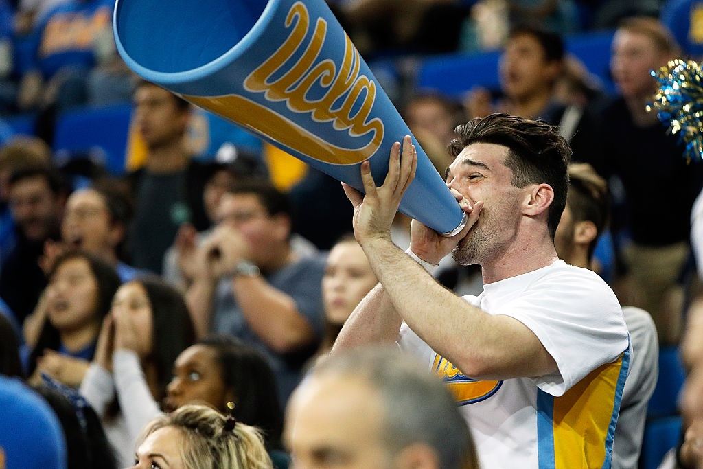 A member of the UCLA Bruins cheer squad A member of the UCLA Bruins cheer squad