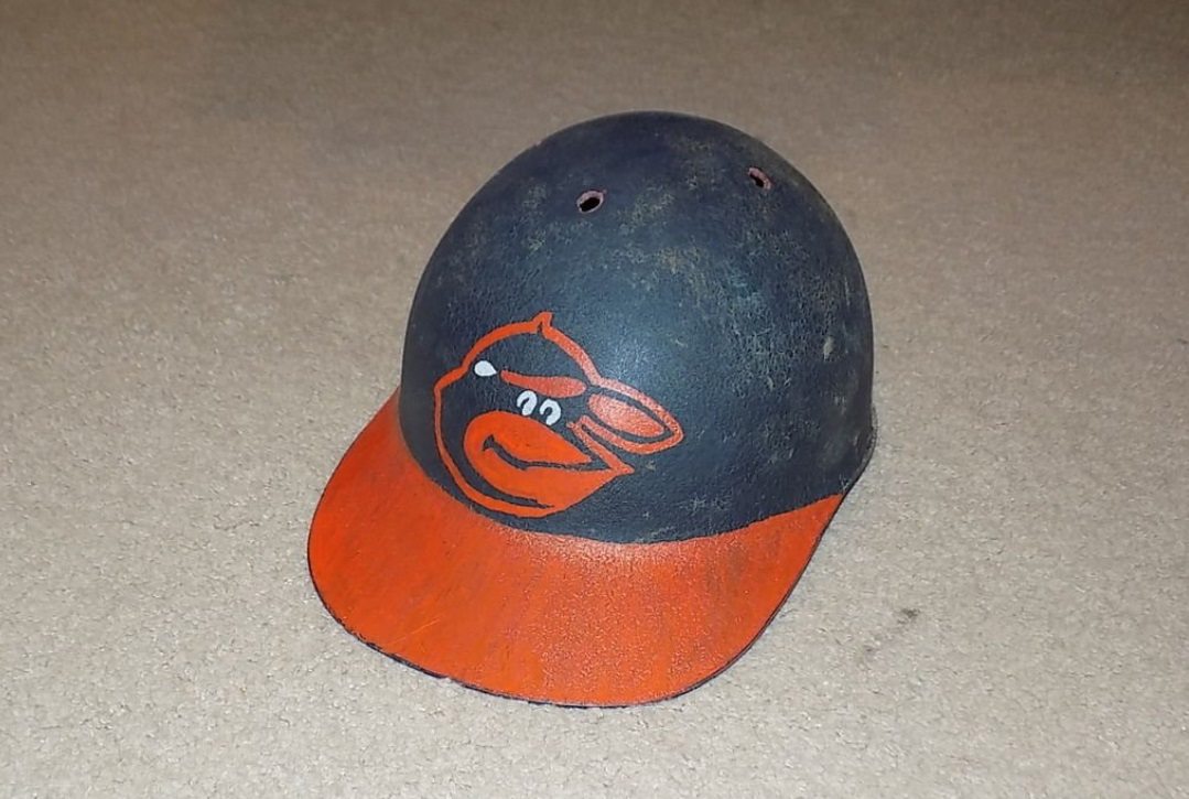 Baltimore Orioles flapless batting helmet from the 1960s Baltimore Orioles flapless batting helmet from the 1960s