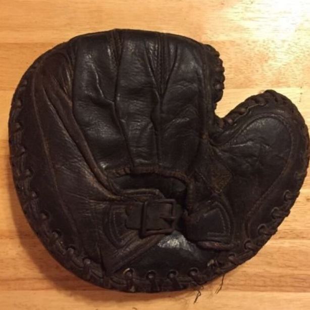 A vintage A.J. Reach catchers mitt from the 1900s