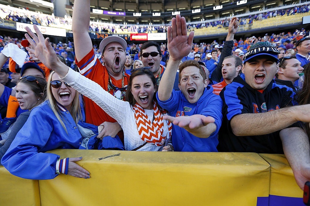 Florida fans after the Gators beat the LSU Tigers