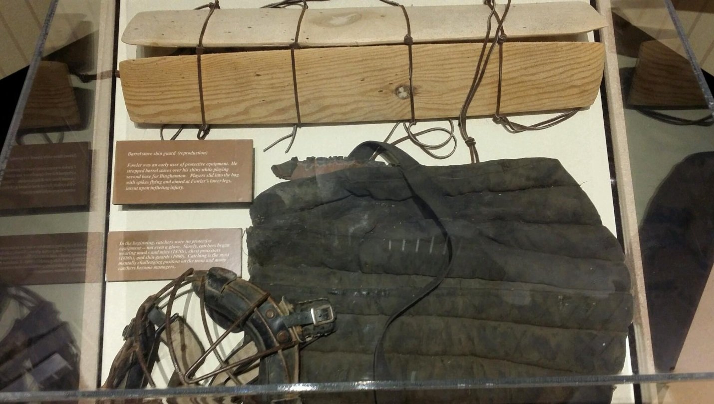 Early 1900s catchers gear, courtesy the Negro Baseball League Hall of Fame