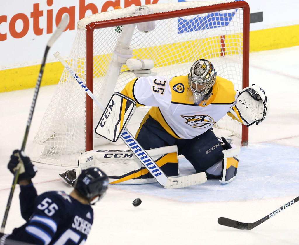 Pekka Rinne #35 of the Nashville Predators, NHL, hockey
