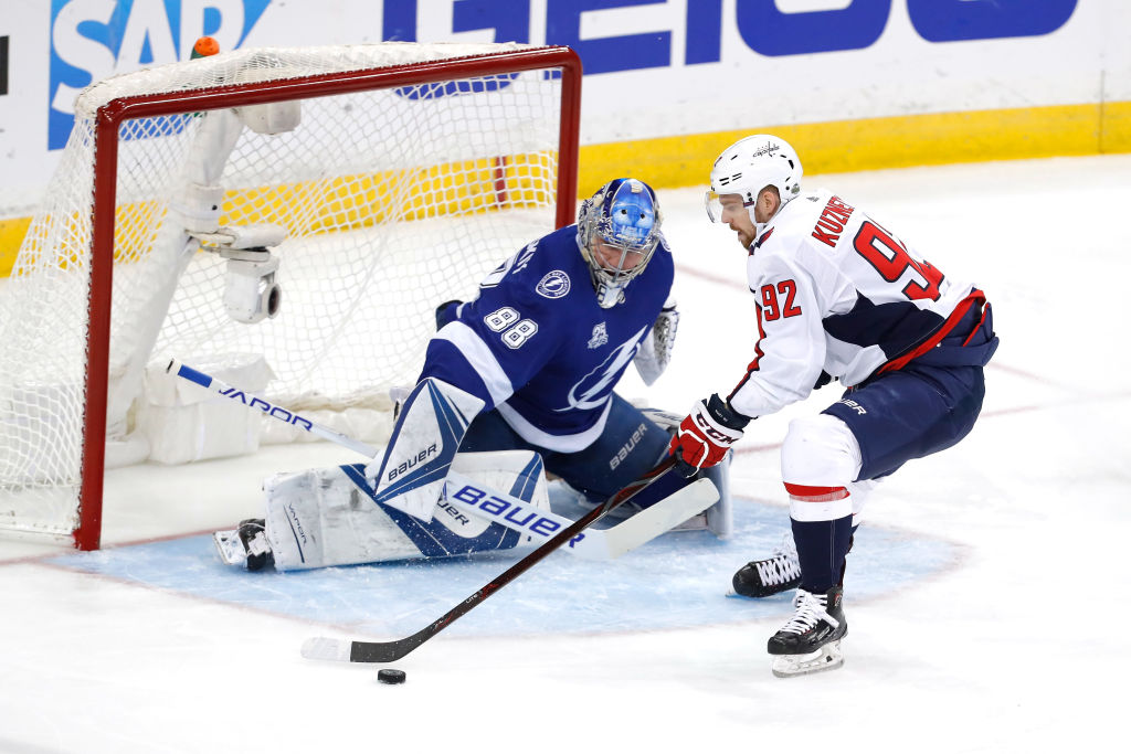 Stanley Cup matchups Evgeny Kuznetsov Washington Capitals Andrei Vasilevskiy #88 Tampa Bay Lightning
