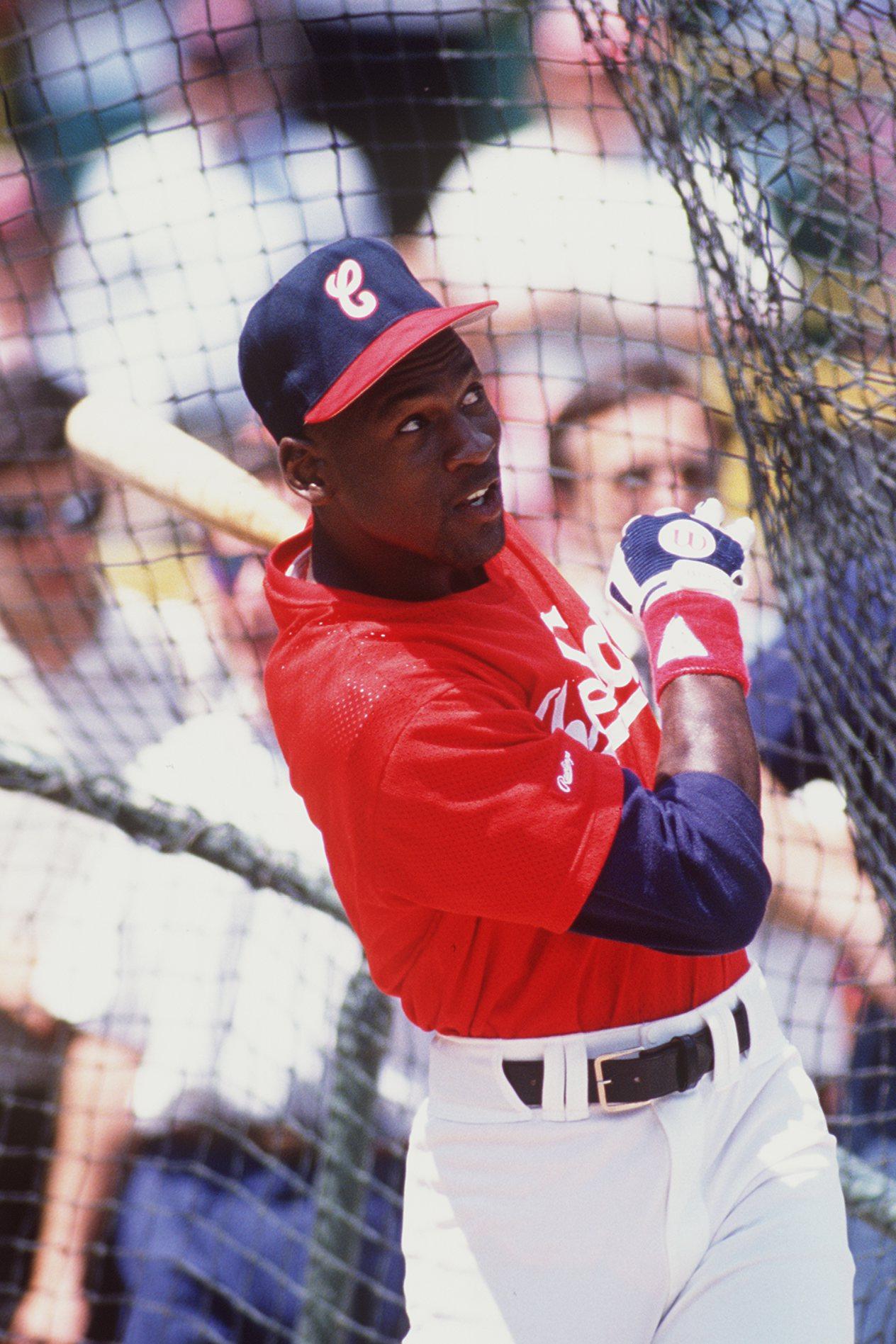 Michael Jordan 1990 batting practice Chicago White Sox