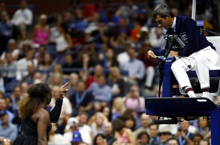 Serena Williams and Umpire Carlos Ramos