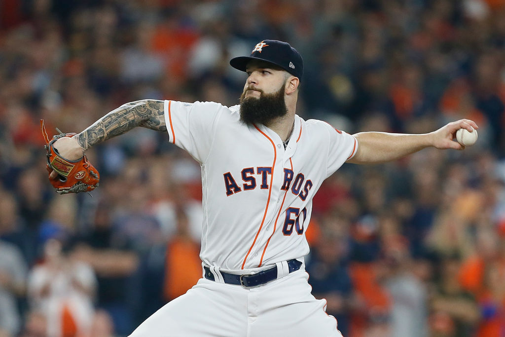 Free agent pitcher Dallas Keuchel didn't sign during the 2018-19 offseason