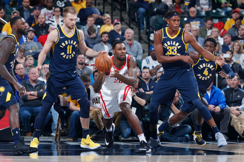 Domantas Sabonis (No. 11) and Myles Turner (No. 33) comprise one of the best frontcourt duos in the NBA