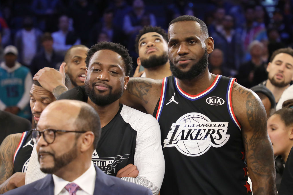 LeBron James (right) and Dwyane Wade have thoughts on teaming up again -- as owners