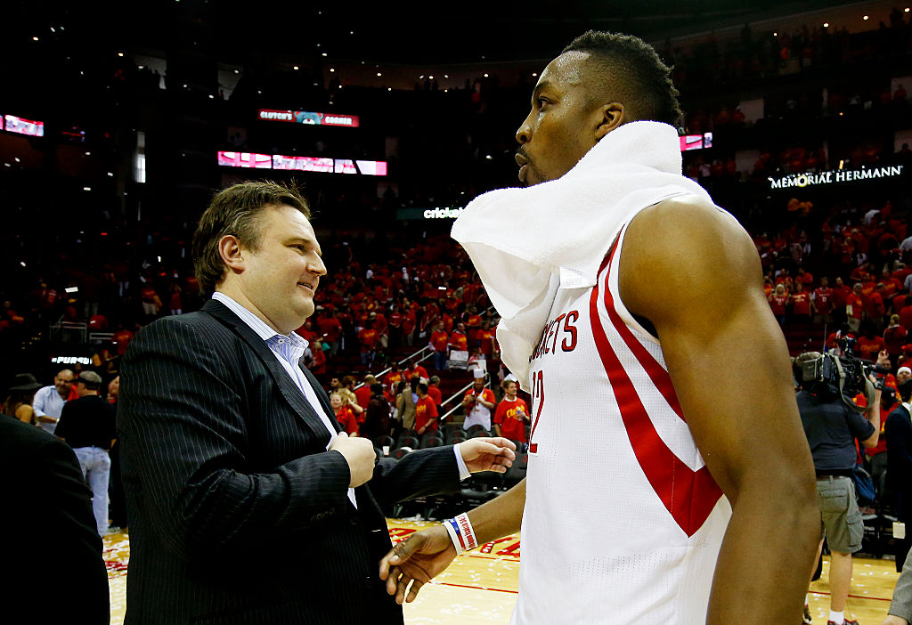 Houston's Daryl Morey (left) is one of the longest-tenured NBA executives.