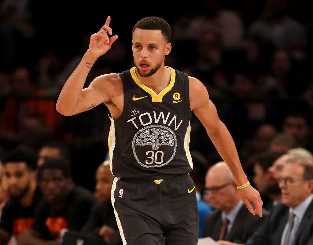The Warriors Steph Curry needed just one playoff game to set an NBA postseason record