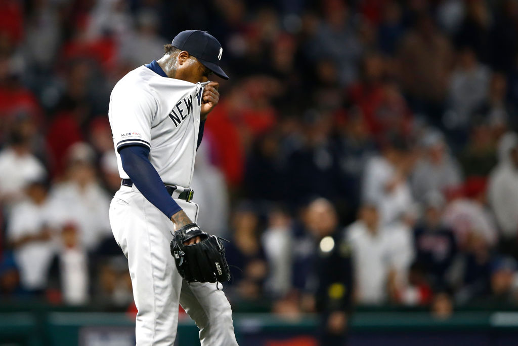 The Yankees less than stellar bullpen, which includes Aroldis Chapman's decreased velocity, is one of the problems at the start of the 2019 season.