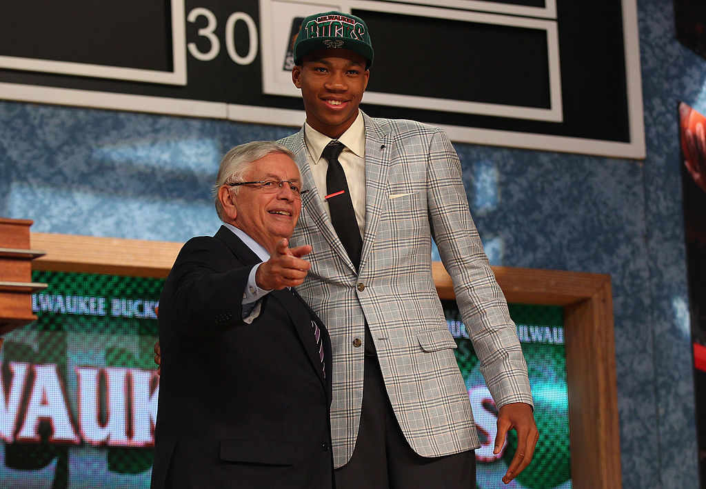 Giannis Antetokounmpo fell all the way to No. 15 in the 2013 NBA draft
