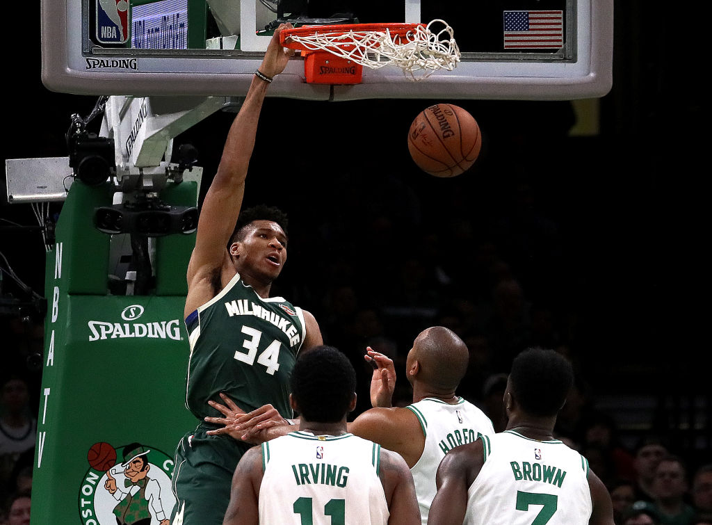 Giannis Antetokounmpo took it to the Celtics in the 2019 NBA playoffs, but Boston coach Brad Stevens loves him anyway