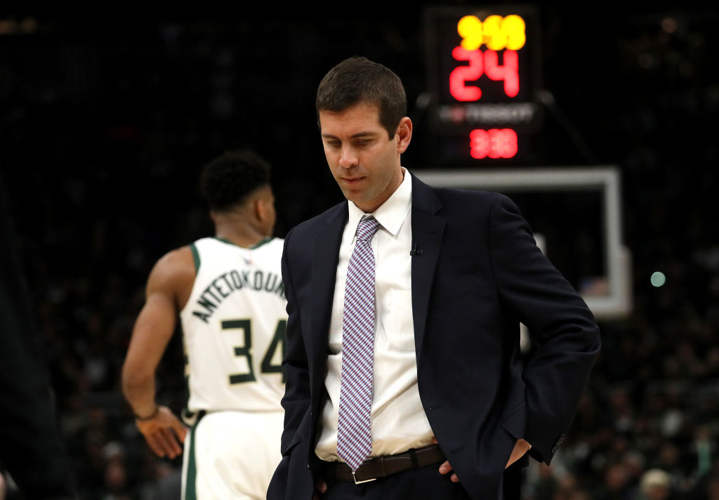 Giannis Antetokounmpo took it to the Celtics in the 2019 NBA playoffs, but Boston coach Brad Stevens loves him anyway