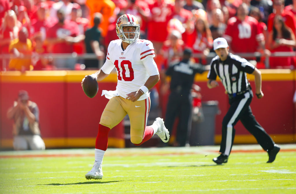 Jimmy Garoppolo is reacting to the game, not thinking, which should scare opponents.
