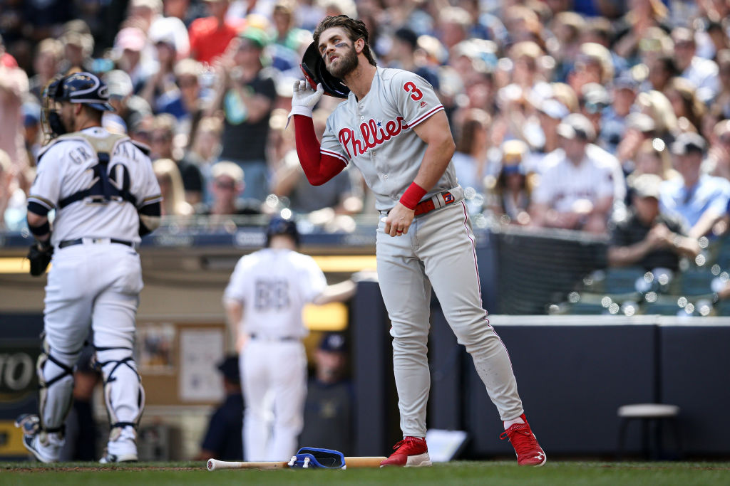 Bryce Harper is one of the struggling MLB stars in 2019.