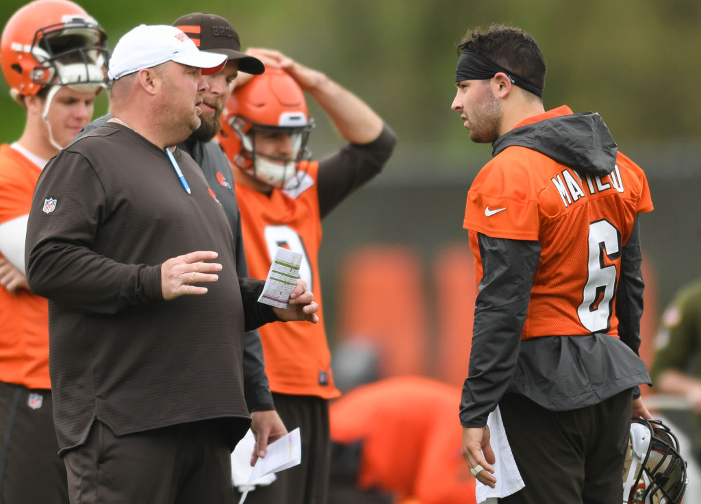 Cleveland Browns coach Freddie Kitchens and QB Baker Mayfield shrugged off Duke Johnson's trade request.