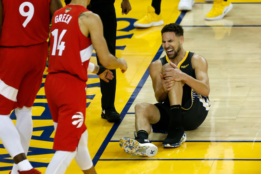 Klay Thompson's knee injury could impact his desirability during NBA free agency.