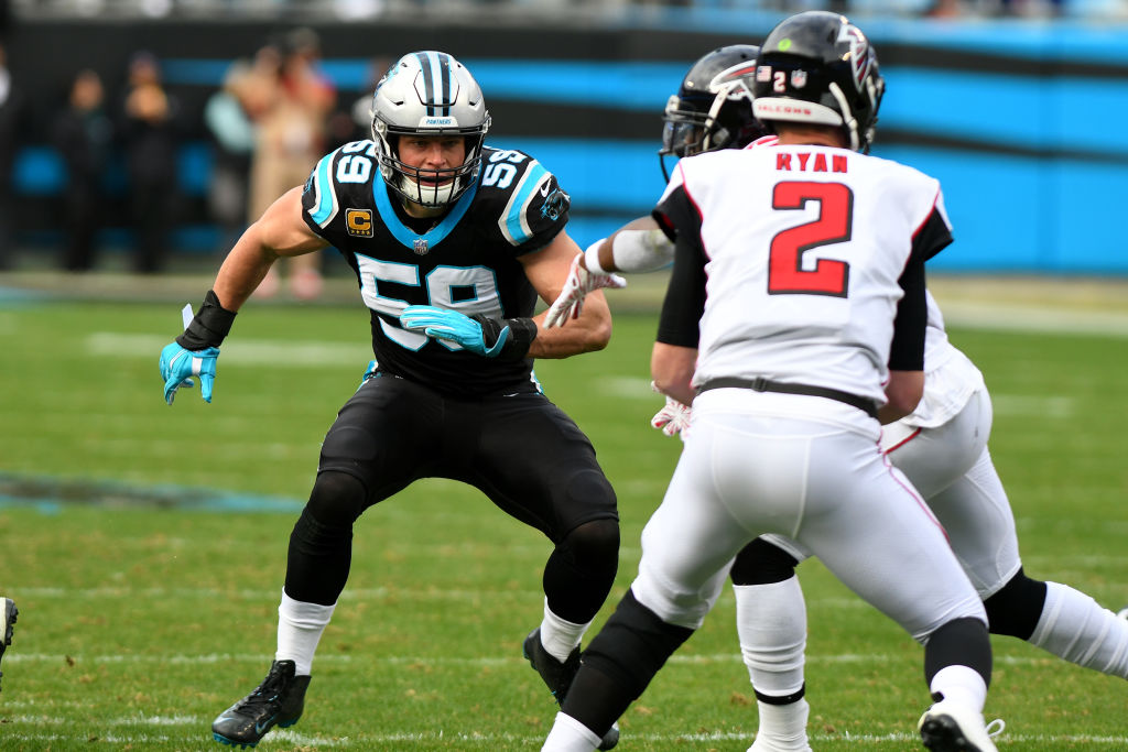 The Panthers Luke Kuechly is one of the NFL players most essential to his team's defense.