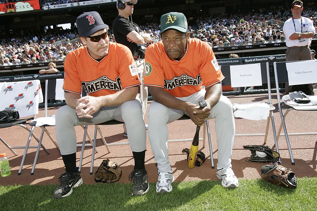 MLB greats Wade Boggs and Rickey Henderson at the 2007 All-Star Legends Softball Game