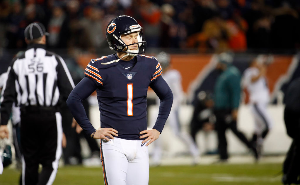 Kicker Cody Parkey missed in the playoffs, which prompted the Chicago Bears to release him and try out several players.