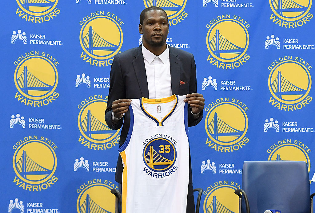 kd warriors jersey