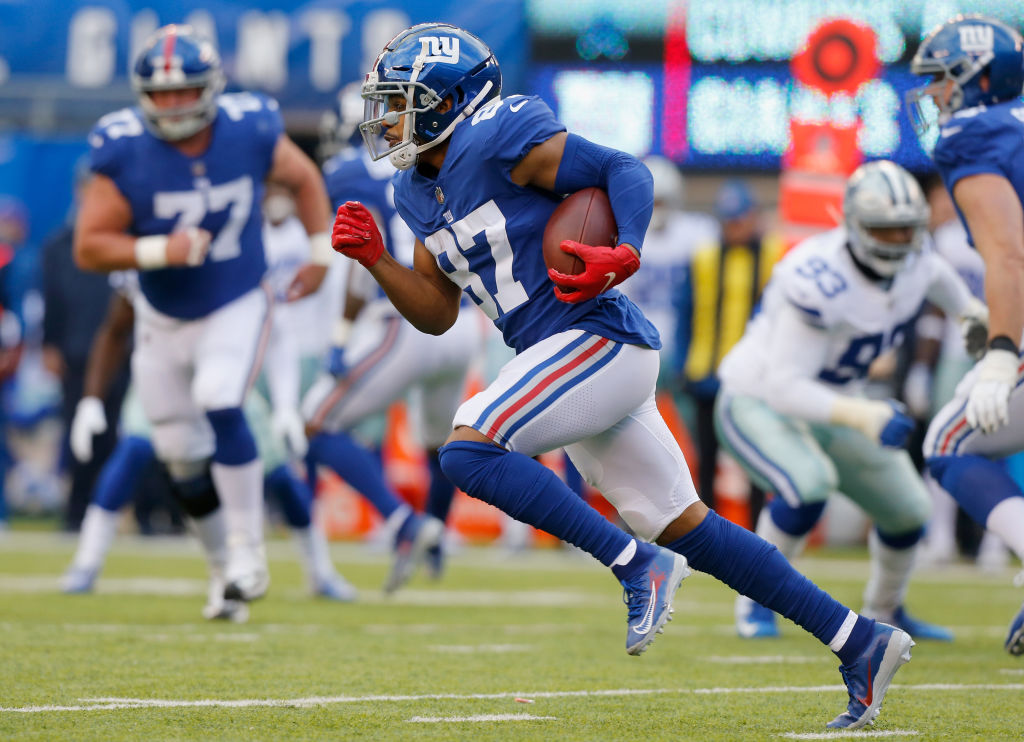 Sterling Shepard picking up yards after the catch