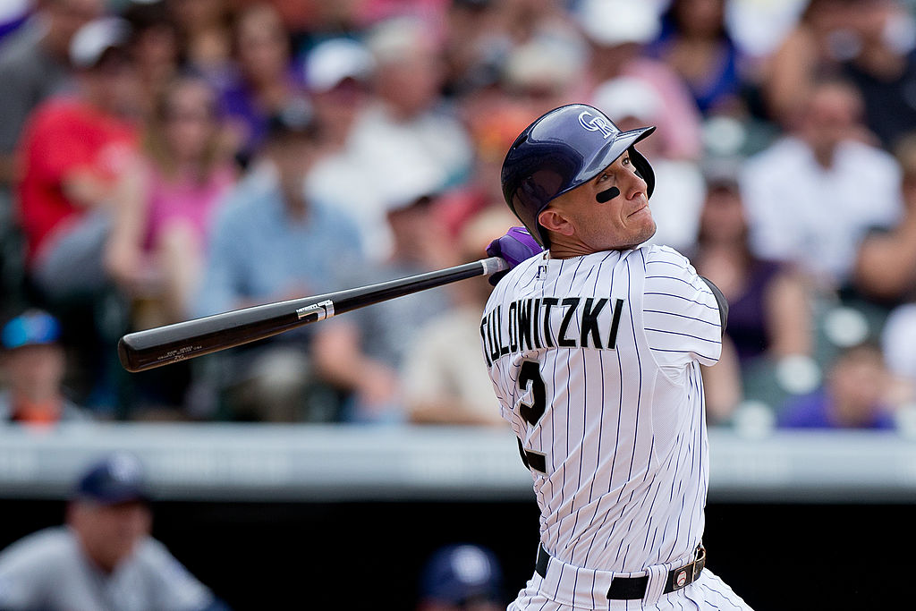 Troy Tulowitzki hits a solo home run against the San Diego Padres