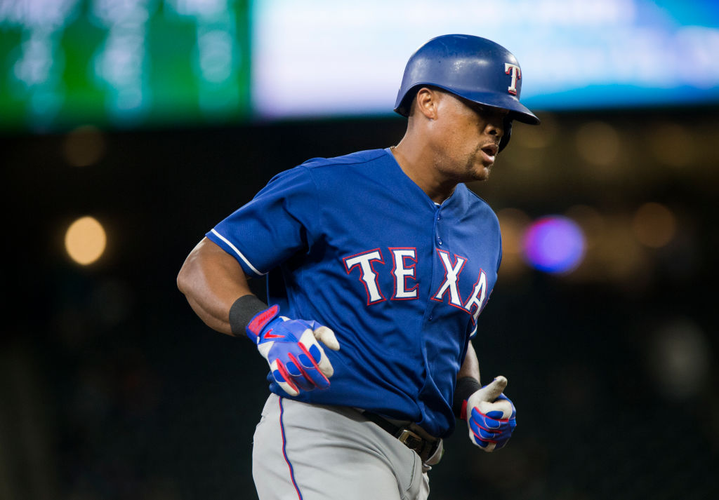 Adrian Beltre rounding the bases after a home run