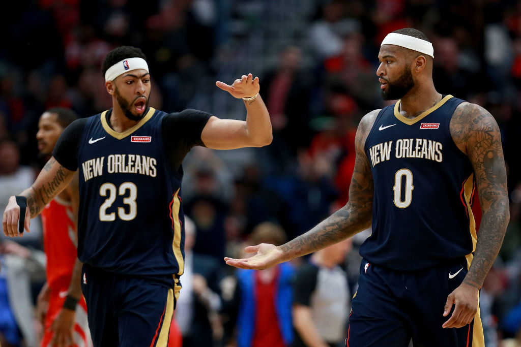 Anthony Davis (left) and DeMarcus Cousins are teammates again with the Los Angeles Lakers.