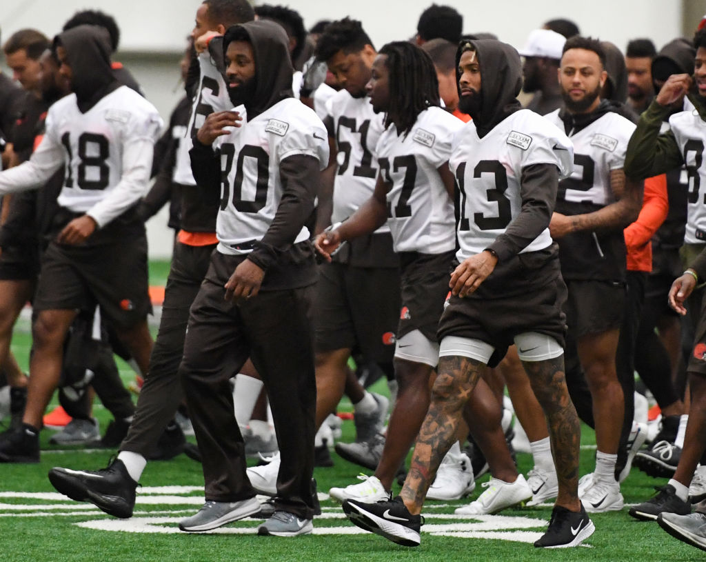 Odell Beckham. Jr. (No. 13) and the Cleveland Browns, and the other 31 NFL teams, start prepping for the 2019 in late July.