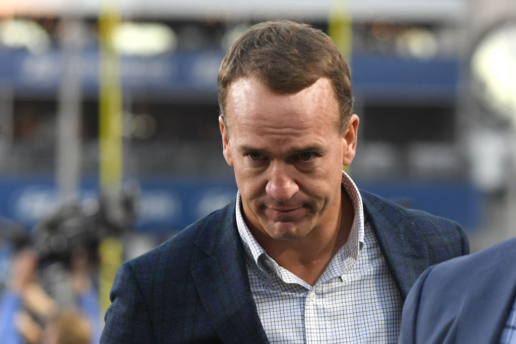 Peyton Manning doesn't want to be a broadcaster for NFL games while his brother Eli Manning and former teammates are still active.