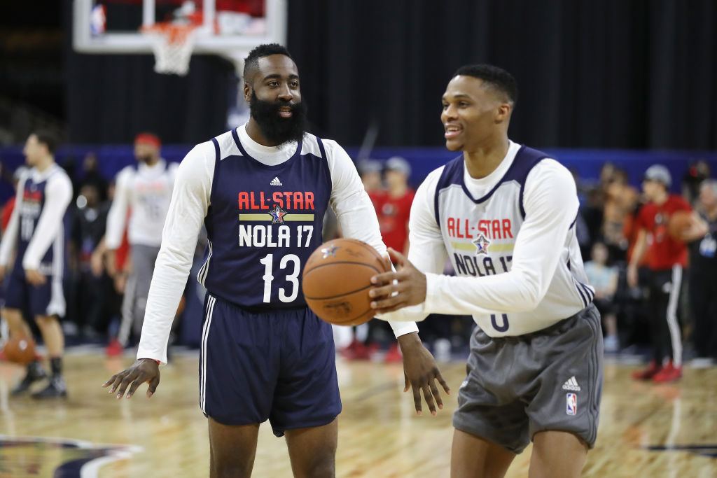 James Harden and Russell Westbrook will team up again on the Rockets.