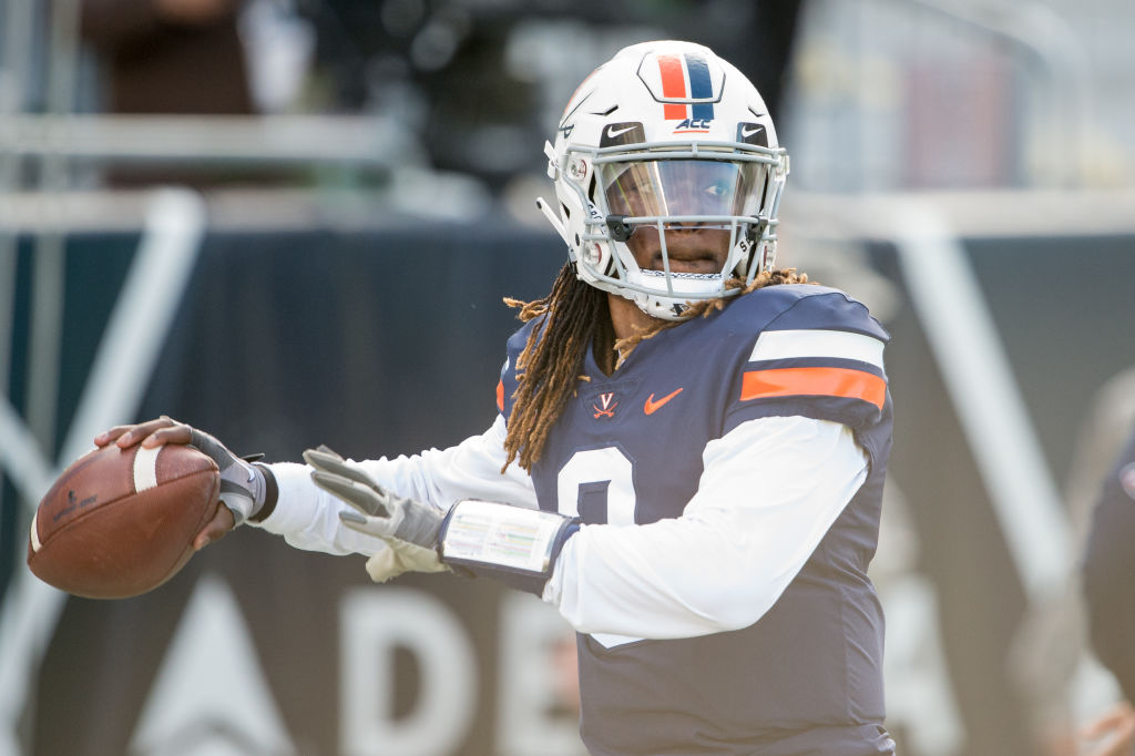 Virginia's Bryce Perkins is one of the college football quarterbacks primed to have a big season in 2019.